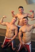 Colt Mclaire , Daniel Carter, &Amp;Amp;Amp; Tyler Hanson Flexing (Xpost /R/Malepornstars)