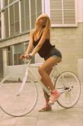 Blondie On Bike