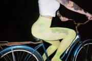 Green Pantyhose And Ink