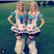 Blondes In Matching Outfits