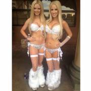 Blondes In Matching White