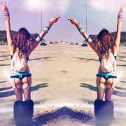 A View Of Her Garterbelt From Behind