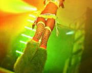 Green Fluffies And Fishnets