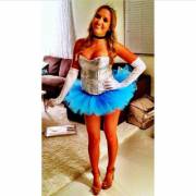 Blue Tutu And White Corset