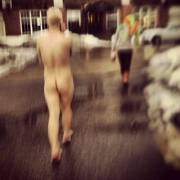 Streaking After A Fun Day At The Pool!