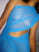Blue Saree With Nothing Inside