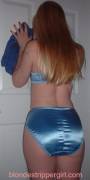 Blue Satin Full Cuts
