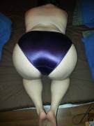 Wife In Satin Covered Ass