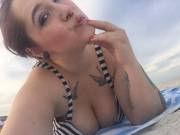 You Asked For More Nudes At The Beach So Here's My Salty Boobies And A Sneak Peach ...