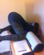 Mom Trying To Unplug The Printer