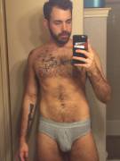 Gray Calvins Before Bed