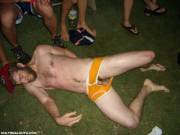 Nerdy Otter Stripped To His Undies...and Hangin' Out Of Em...