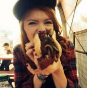 Enjoying A Nice Sausage