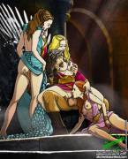 Foursome On The Iron Throne, Feat. Sansa Stark, Margaery Tyrell, &Amp;Amp;Amp; Cersei ...