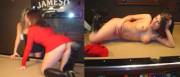 Taking Her Dress Off On The Bar's Pool Table