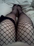 First Time Wearing My New Fishnets