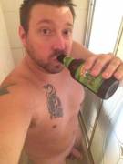I Have To Work Today, But First....showerbeer!