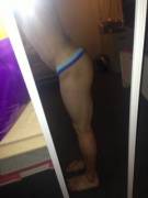 New 24 Year Old Panty Boy Here In A Cute Light Blue Lace Thong!
