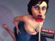 Elizabeth Licks A Lollipop