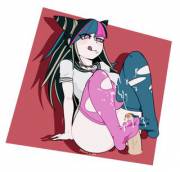 Ibuki Mioda Finishing Off A Footjob (Bardan) [Danganronpa]
