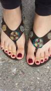 Feet In Flip Flops :D