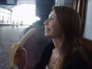 Deepthroatin' A Banana [Gif]