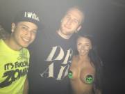 Hanging Around The Guys With Her Tits Out