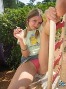 Trouble, Wears Pink Little Panties And Smokes Daddys Cigarettes.