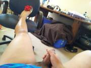 Peeking Out From My Little Blue Skirt