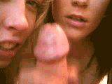 Three Mouths Get The Cum