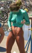 Body Painting For The Bicycle Nudism