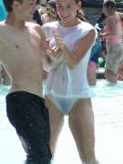 Teen Babe In Wet Dress