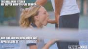 Teaching Sis How To Play Tennis X-Post From R/Kinkycaps