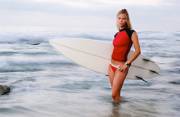 Surfer Girl In Red