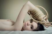 Pale Girl Tied With Rope