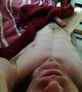 Woke From A Nap, Semi-Hard, And Apparently In The Need Of A Shave. D-: