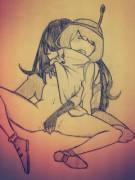 Hand-Drawn Mutual Masturbation