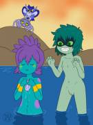 Huntress Wizard Sneaking Up On Jungle Princess