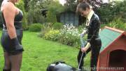 Two Dommes Take Their New Pet For A Walk (Mic)