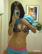 Nurse Flashes Bra. Even The Cat Is Shocked.