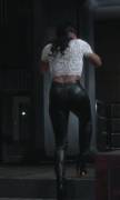 Candice Patton Booty In Leather Pants In Flash S02E20