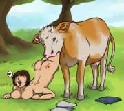 [Oral] Cow Eats Human. Title.