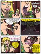 [Soft Vore][Oral Vore][Implied Digestion][Comic][Human/Human][F/F][Internal View] ...