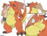 [Soft Vore][Oral Vore][M/M] Dragon's Lunch