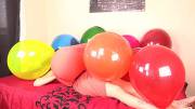 Saffron Sits To Pop! [New Video!][Balloon Popping Fetish]