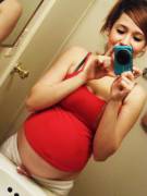 Tight Red Shirt Riding Up