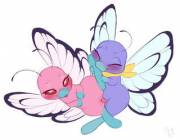 Ash's Butterfree [M] Mating With The Pink Butterfree [F]