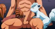 Trainer With Two Vulpix [Coed][Mff]