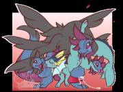 Vaporeon [F] Enjoying Hydreigon's [M] Lickings