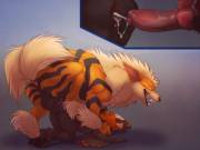 Feral Arcanine On Anthro.